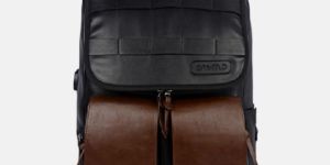 Urban Black and Brown Biker Bag