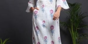 PRINTED GOTA COTTON KURTA