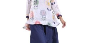 SILK TUNIC WITH FUNDA DETAILING