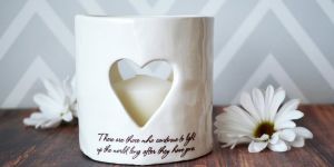 Sympathy Heart Candle