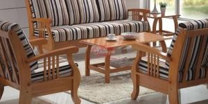 Traditional Heavy Wooden Sofa Set