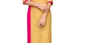 Yellow Rayon Kurti