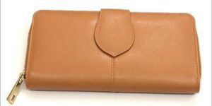 Leather Zipper Hand Purse