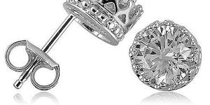 Ladies Solitaire Stud Earrings