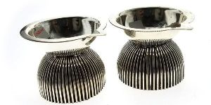 Silver Diya Set