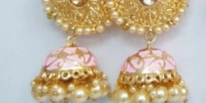 MEENAKARI JHUMKA EARRINGS