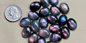 Oval Purple Labradorite Gemstone