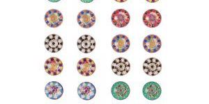 Shining Multi Color Button Style Earrings