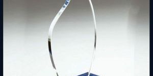 Flame Styled Glass Trophy