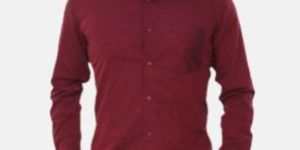 Donzell Maroon Pure Cotton Formal Shirt