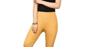 Jelite Women's Stretchable Free Size Golden Shimmer Ankle Length Leggings