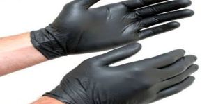 BLACK NITRILE GLOVES