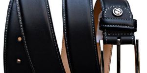 Mens Black Leather Belt