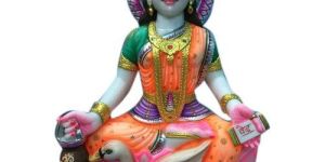 Multicolor Marble Laxmi Statue