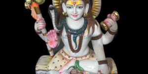 Multicolor Marble Shiva Statue