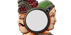 Handpainted Wooden Framed Mirror