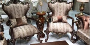 Royal Antique Teak Gold Sofa Set