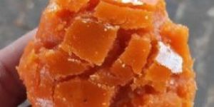 Orange jaggery.