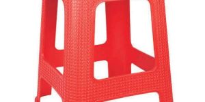 Red Plastic Seating Stool