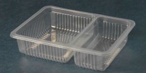 Two Portion 500 Ml Disposable Tray