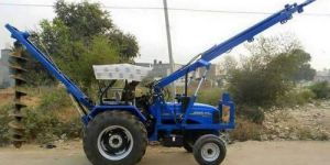 Tractor Mounted Pole Erection Machine