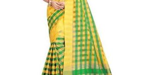 Silk Checkered Saree