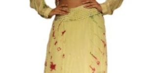 Two Piece Kurti Flaxen Yellow