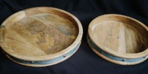 Wooden Round Serving Tray
