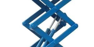 Blue Hydraulic Scissor Lift Table