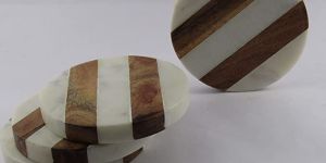 Designer Marble Coaster Set