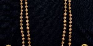 Two Line Copper Crystal Ball Mala Set