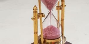 Brass Hanging Wooden Compass Hour Glass Sand Timer