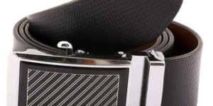 Mens Auto Lock Reversible Leather Belt