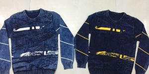 Mens Full Sleeve Denim Sweatshirts