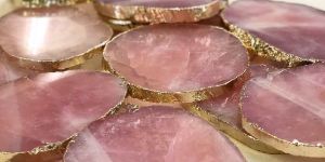 Rose Quarts Coaster Slice
