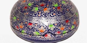 Handmade Paper Mache Decorative Powder Box