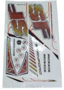 Spot UV Cricket Bat Sticker