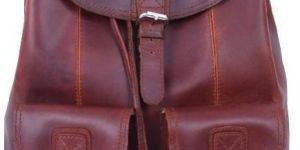 Leather Brown Backpack