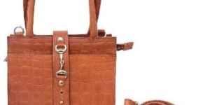 Tan Leather Detachable Sling Bag