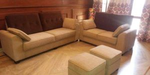 Sofa Set with Two Puffy
