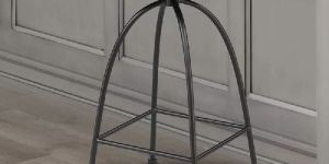 Wooden Top Bar Stool with Iron Legs