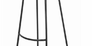 Wooden Top Bar Stool with Iron Legs