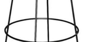 Wooden Top Bar Stool with Iron Legs