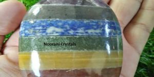 Seven Chakra Bonded Palm Stones