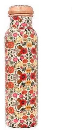 Flower Meenakari Copper Bottle
