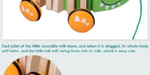 Wooden Crocodile Toy