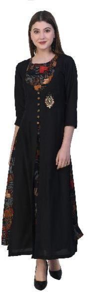 Solid Layered Ethnic Dress