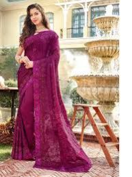 Party Wear Chiffon Saree