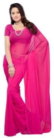 Plain Georgette Saree