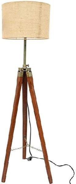 Wooden Tripod Floor Lamp